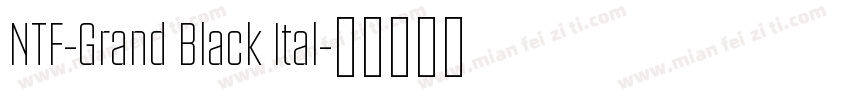 NTF-Grand Black Ital字体转换